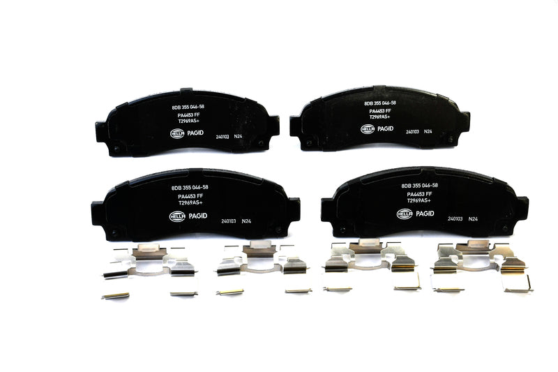 HELLA Brakes Ceramic & Semi-Metallic Disc Brake Pad Set - 355046581