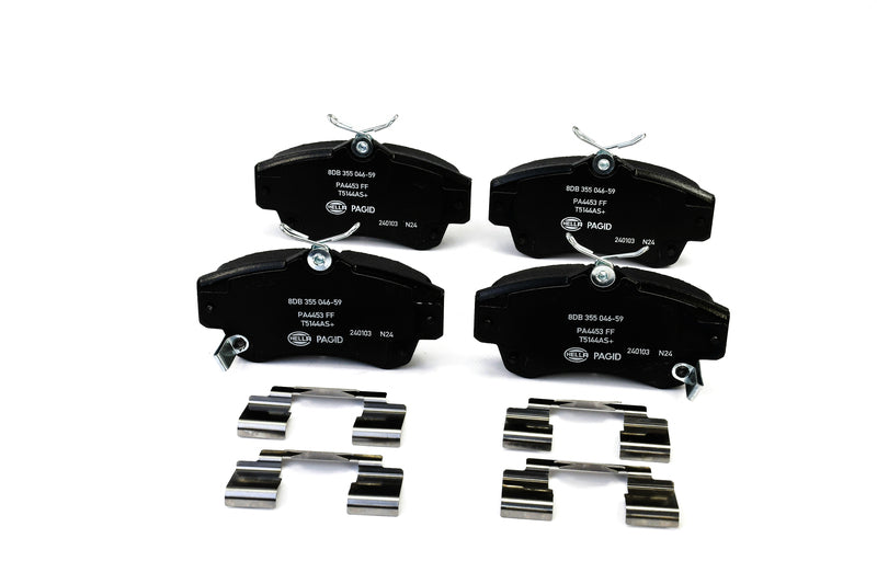 HELLA Brakes Ceramic & Semi-Metallic Disc Brake Pad Set - 355046591