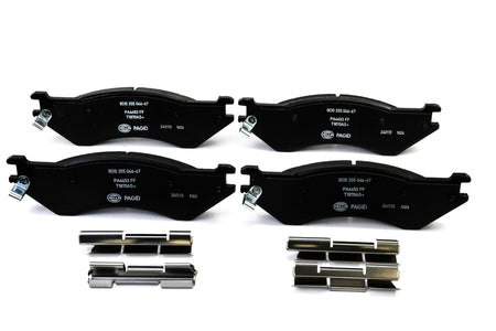 HELLA Brakes Ceramic & Semi-Metallic Disc Brake Pad Set - 355046671
