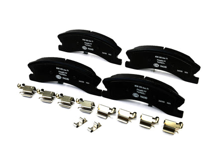 HELLA Brakes Ceramic & Semi-Metallic Disc Brake Pad Set - 355046711
