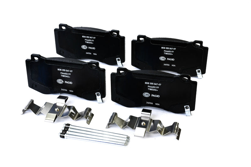 HELLA Brakes Ceramic & Semi-Metallic Disc Brake Pad Set - 355047071