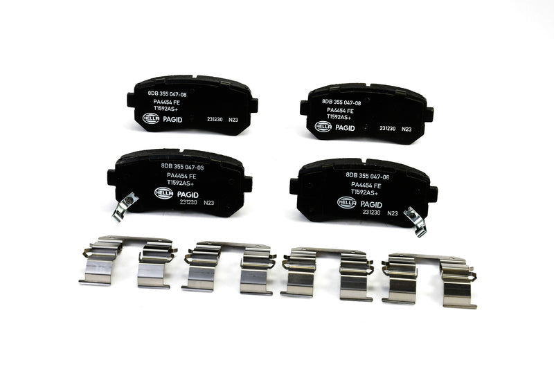 HELLA Brakes Ceramic & Semi-Metallic Disc Brake Pad Set - 355047081