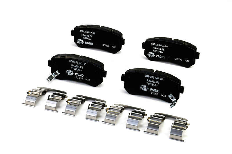 HELLA Brakes Ceramic & Semi-Metallic Disc Brake Pad Set - 355047081