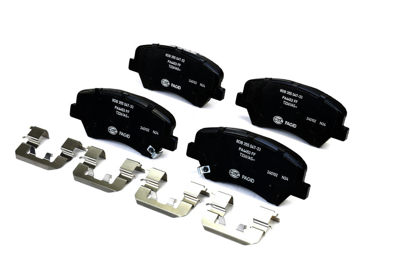 HELLA Brakes Ceramic & Semi-Metallic Disc Brake Pad Set - 355047331