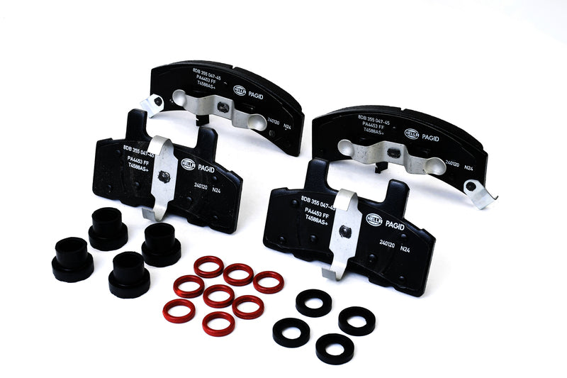 HELLA Brakes Ceramic & Semi-Metallic Disc Brake Pad Set - 355047451