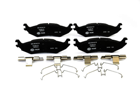 HELLA Brakes Ceramic & Semi-Metallic Disc Brake Pad Set - 355047511