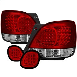 Spyder Auto 5005731 LED 4pcs Tail Lights with Trunk Piece - Red Clear