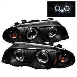 Spyder Auto 5008947 Projector Headlights 1PC - LED Halo - Amber Reflector - Black