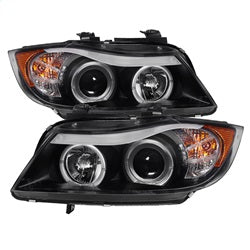 Spyder Auto 5009005 Projector Headlights - LED Halo - Amber Reflector - Eyebrow Bulb - Black