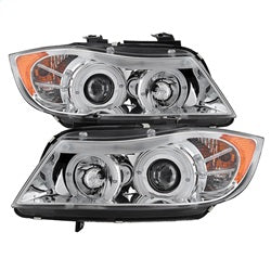 Spyder Auto 5009012 Projector Headlights - LED Halo - Amber Reflector - Eyebrow Bulb - Chrome