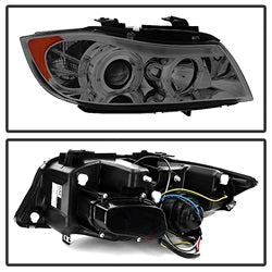 Spyder Auto 5009029 Projector Headlights - LED Halo - Amber Reflector - Eyebrow Bulb - Smoke