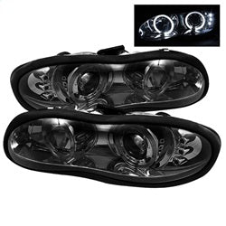 Spyder Auto 5009258 Projector Headlights - LED Halo - Smoke
