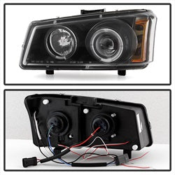 Spyder Auto 5009456 Projector Headlights - LED Halo - Amber Reflector - Black