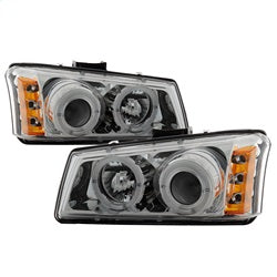 Spyder Auto 5009463 Projector Headlights - LED Halo - Amber Reflector - Chrome