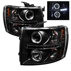 Spyder Auto 5009494 Projector Headlights - LED Halo - Black