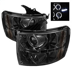 Spyder Auto 5009517 Projector Headlights - LED Halo - Smoke