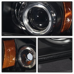 Spyder Auto 5009784 Projector Headlights - LED Halo - Black