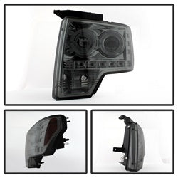 Spyder Auto 5010254 Projector Headlights - LED Halo - Smoke