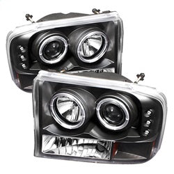 Spyder Auto 1PC Projector Headlights - Version 2 - LED Halo - Black - 5010339