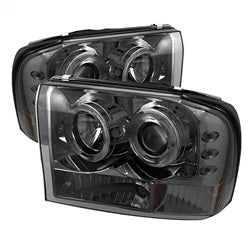 Spyder Auto 1PC Projector Headlights - Version 2 - LED Halo - Smoke - 5010353