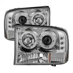 Spyder Auto 1PC Projector Headlights - Version 2 - LED Halo - Chrome - 5010360
