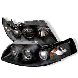 Spyder Auto 5010445 Projector Headlights - LED Halo - Black