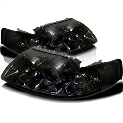 Spyder Auto 5010469 Projector Headlights - LED Halo - Smoke