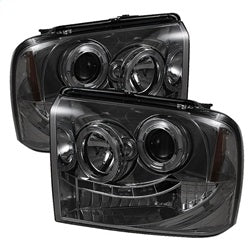 Spyder Auto 5010568 Projector Headlights - LED Halo - Smoke