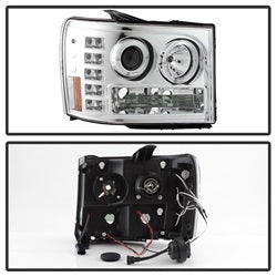 Spyder Auto 5010612 Projector Headlights - LED Halo - Chrome