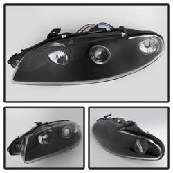Spyder Auto 5011473 Projector Headlights - LED Halo - Black
