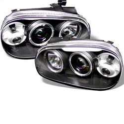 Spyder Auto 5012159 Projector Headlights - LED Halo - Black