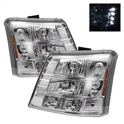 Spyder Auto 5012401 Crystal Headlights 1PC W/ Bumper Lights - Chrome