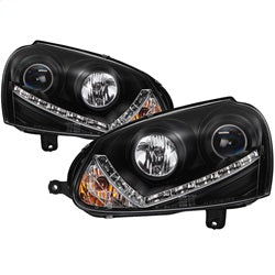Spyder Auto 5017505 Projector Headlights - DRL - Black