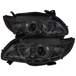 Spyder Auto 5032522 Projector Headlights - LED Halo - DRL - Smoke