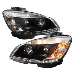 Spyder Auto 5042262 Projector Headlights - DRL - Black