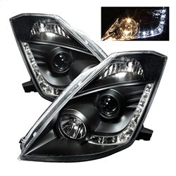 Spyder Auto 5064738 Projector Headlights - DRL - Black