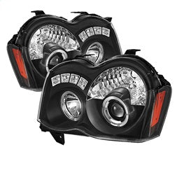 Spyder Auto 5070166 Projector Headlights - LED Halo - Black