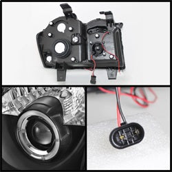 Spyder Auto 5070166 Projector Headlights - LED Halo - Black