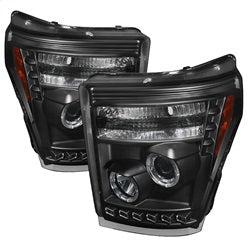 Spyder Auto 5070272 Projector Headlights - LED Halo - DRL - Black
