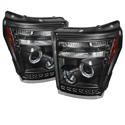 Spyder Auto 5071729 Projector Headlights - CCFL Halo - DRL - Black