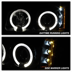 Spyder Auto 5078315 Projector Headlights - LED Halo - Black Smoke