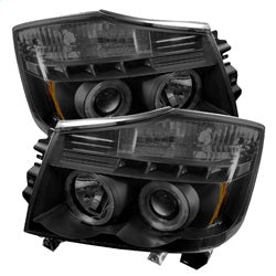 Spyder Auto 5078605 Projector Headlights - LED Halo - Black Smoke