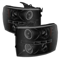 Spyder Auto 5078735 Projector Headlights - CCFL Halo - Black Smoke