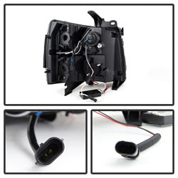 Spyder Auto 5078735 Projector Headlights - CCFL Halo - Black Smoke