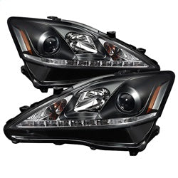 Spyder Auto 5080059 Projector Headlights - DRL - Black