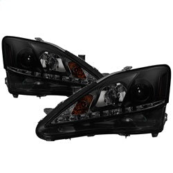 Spyder Auto 5080073 Projector Headlights - DRL - Black Smoke