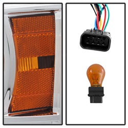 Spyder Auto 5080868 Projector Headlights - Light Bar DRL - Chrome