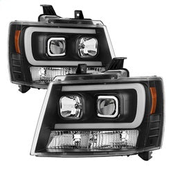 Spyder Auto 5082565 Projector Headlights - Version 2 - Light Bar DRL - Black
