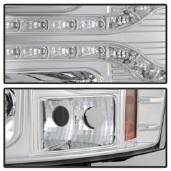 Spyder Auto 5083586 Projector Headlights - Version 2 - LED DRL - Chrome