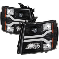Spyder Auto 5083609 Projector Headlights - Version 3 - LED DRL - Black